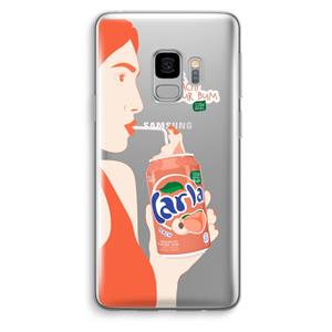 CaseCompany Peach please!: Samsung Galaxy S9 Transparant Hoesje