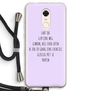 CaseCompany GSM: Xiaomi Redmi 5 Transparant Hoesje met koord