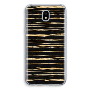 CaseCompany Gouden strepen: Samsung Galaxy J5 (2017) Transparant Hoesje