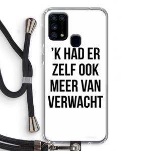 CaseCompany Meer verwacht: Samsung Galaxy M31 Transparant Hoesje met koord