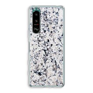 CaseCompany Gespikkelde marmer: Sony Xperia 5 III Transparant Hoesje