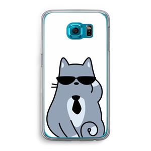 CaseCompany Cool cat: Samsung Galaxy S6 Transparant Hoesje