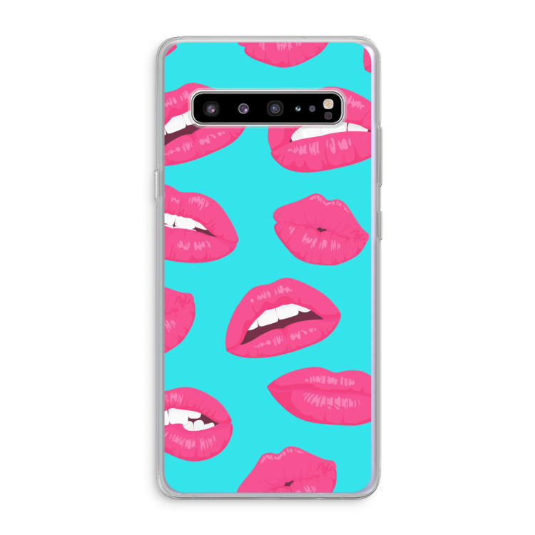 CaseCompany Bite my lip: Samsung Galaxy S10 5G Transparant Hoesje