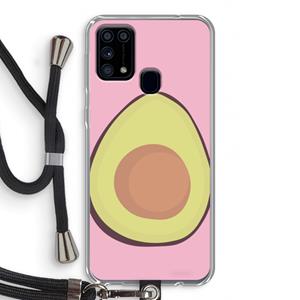 CaseCompany Avocado: Samsung Galaxy M31 Transparant Hoesje met koord