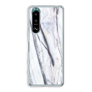 CaseCompany Gestreepte marmer: Sony Xperia 5 III Transparant Hoesje