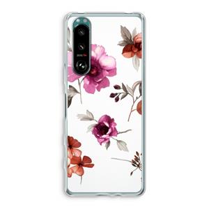 CaseCompany Geschilderde bloemen: Sony Xperia 5 III Transparant Hoesje