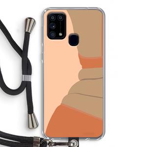 CaseCompany Bikini: Samsung Galaxy M31 Transparant Hoesje met koord