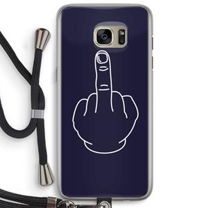 CaseCompany F**k U: Samsung Galaxy S7 Edge Transparant Hoesje met koord