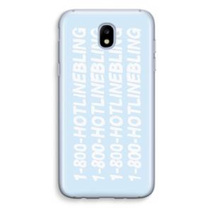CaseCompany Hotline bling blue: Samsung Galaxy J5 (2017) Transparant Hoesje