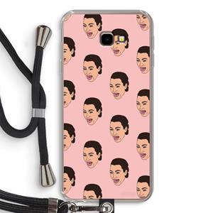 CaseCompany Ugly Cry Call: Samsung Galaxy J4 Plus Transparant Hoesje met koord