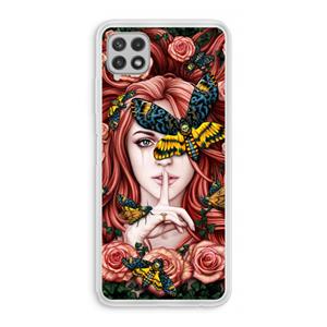 CaseCompany Lady Moth: Samsung Galaxy A22 4G Transparant Hoesje