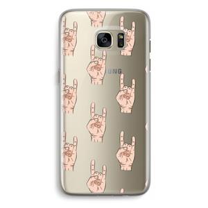 CaseCompany Rock: Samsung Galaxy S7 Edge Transparant Hoesje