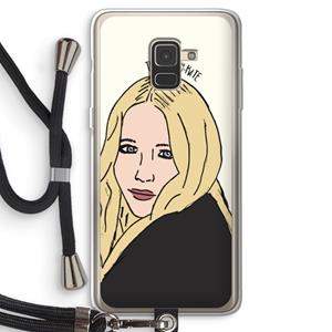 CaseCompany Mary Kate: Samsung Galaxy A8 (2018) Transparant Hoesje met koord