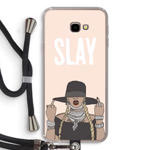 CaseCompany Slay All Day: Samsung Galaxy J4 Plus Transparant Hoesje met koord