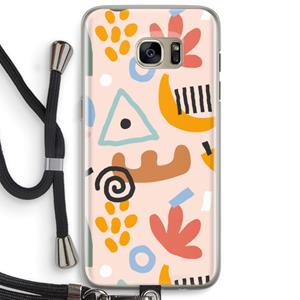 CaseCompany Abstract: Samsung Galaxy S7 Edge Transparant Hoesje met koord