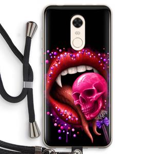 CaseCompany Dodelijk zoet: Xiaomi Redmi 5 Transparant Hoesje met koord