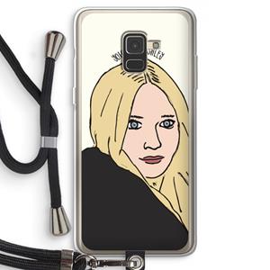 CaseCompany Ashley: Samsung Galaxy A8 (2018) Transparant Hoesje met koord