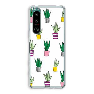 CaseCompany Sanseveria: Sony Xperia 5 III Transparant Hoesje