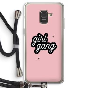 CaseCompany Girl Gang: Samsung Galaxy A8 (2018) Transparant Hoesje met koord