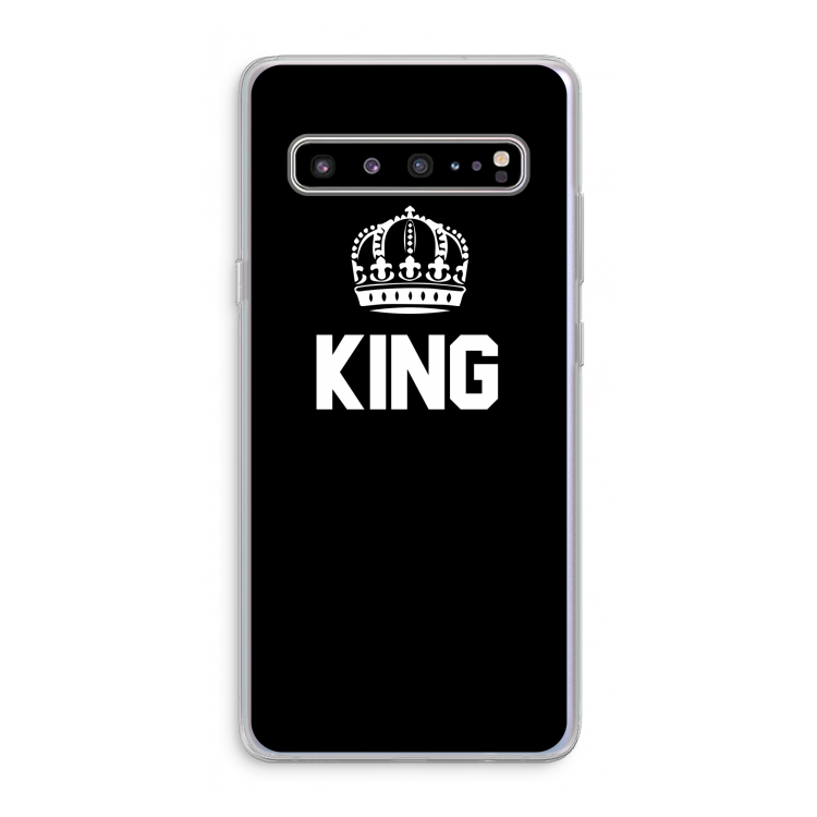 CaseCompany King zwart: Samsung Galaxy S10 5G Transparant Hoesje