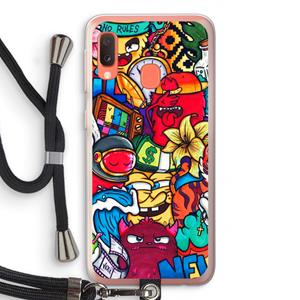 CaseCompany No Rules: Samsung Galaxy A20e Transparant Hoesje met koord