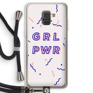 CaseCompany GRL PWR: Samsung Galaxy A8 (2018) Transparant Hoesje met koord