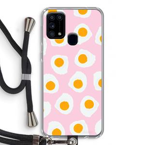 CaseCompany Dancing eggs: Samsung Galaxy M31 Transparant Hoesje met koord
