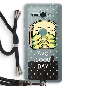 CaseCompany Avo Good Day: Sony Xperia XZ2 Compact Transparant Hoesje met koord