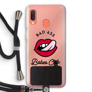 CaseCompany Badass Babes Club: Samsung Galaxy A20e Transparant Hoesje met koord