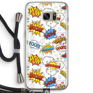 CaseCompany Pow Smack: Samsung Galaxy S7 Edge Transparant Hoesje met koord