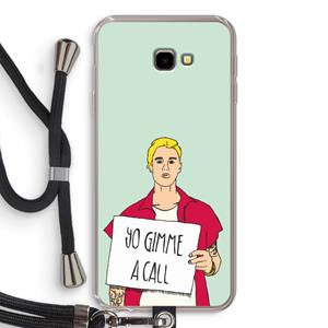 CaseCompany Gimme a call: Samsung Galaxy J4 Plus Transparant Hoesje met koord