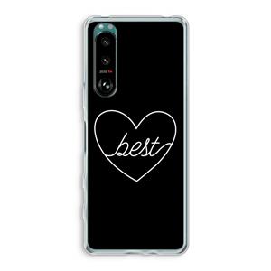 CaseCompany Best heart black: Sony Xperia 5 III Transparant Hoesje