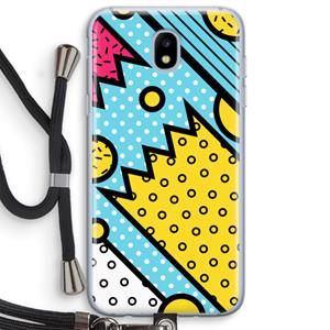 CaseCompany Pop Art #1: Samsung Galaxy J5 (2017) Transparant Hoesje met koord