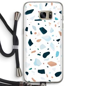 CaseCompany Terrazzo N°13: Samsung Galaxy S7 Edge Transparant Hoesje met koord