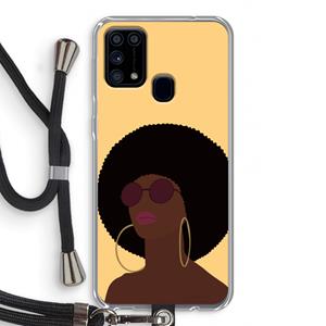 CaseCompany Golden hour: Samsung Galaxy M31 Transparant Hoesje met koord