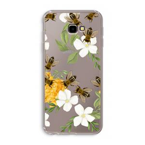 CaseCompany No flowers without bees: Samsung Galaxy J4 Plus Transparant Hoesje