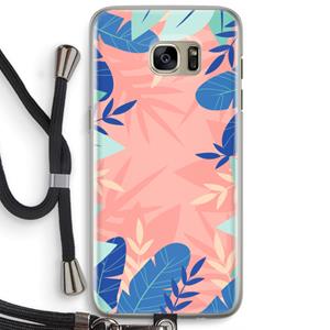 CaseCompany Tropisch: Samsung Galaxy S7 Edge Transparant Hoesje met koord