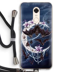 CaseCompany Vleermuizen Maan: Xiaomi Redmi 5 Transparant Hoesje met koord