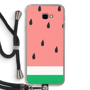 CaseCompany Watermeloen: Samsung Galaxy J4 Plus Transparant Hoesje met koord
