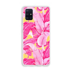 CaseCompany Pink Banana: Galaxy A51 4G Transparant Hoesje