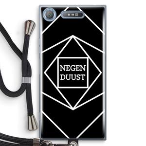 CaseCompany Negenduust geometrisch: Sony Xperia XZ1 Transparant Hoesje met koord