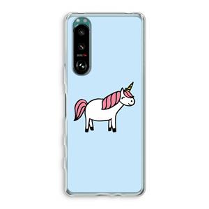 CaseCompany Eenhoorn: Sony Xperia 5 III Transparant Hoesje