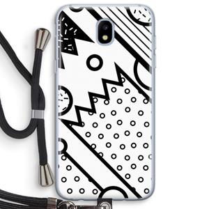 CaseCompany Pop Art #4: Samsung Galaxy J5 (2017) Transparant Hoesje met koord