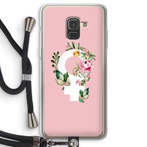 CaseCompany Venus: Samsung Galaxy A8 (2018) Transparant Hoesje met koord