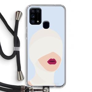 CaseCompany Incognito: Samsung Galaxy M31 Transparant Hoesje met koord
