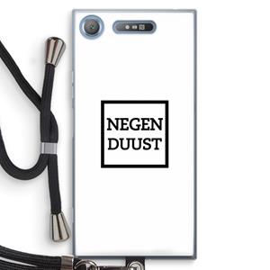 CaseCompany Negenduust vierkant: Sony Xperia XZ1 Transparant Hoesje met koord