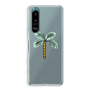 CaseCompany Palmboom: Sony Xperia 5 III Transparant Hoesje