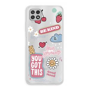 CaseCompany Positivity: Samsung Galaxy A22 4G Transparant Hoesje