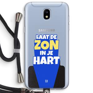 CaseCompany Laat de zon in je hart: Samsung Galaxy J5 (2017) Transparant Hoesje met koord