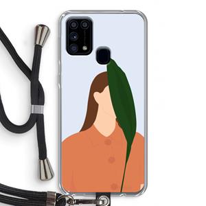 CaseCompany Leaf: Samsung Galaxy M31 Transparant Hoesje met koord